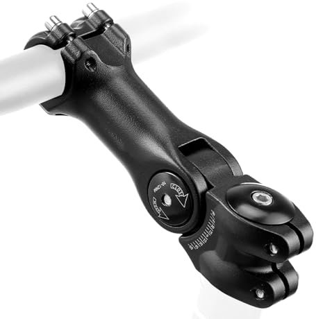 HIULLEN Fahrradlenker Vorbau, Lenkererhöhung Fahrrad 31.8mm*120mm, Lenkervorbau Verstellbar Erhöhung ±60° Sechseckiges Lochdesign Fahrrad Vorbau für die Meisten MTB Rennräder BMX E-Bike