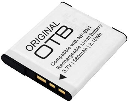Accu Compatible avec Sony Cyber-Shot DSC-W350, 580mAh, 3.7V, remplace : NP-BN1, NP-BN