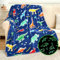 SOCHOW Glühen im Dunkeln Decke 127 x 150 cm, Jurassic Dinosaurier Muster Flanell Fleecedecke, Dunkelblau Ganzjahresdecke für Kinder