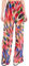 Denny Rose Pantaloni in Raso Stampato Multicolor 411DD25029 Multicolore
