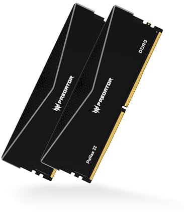 Acer Predator PALLAS II DDR5 6000MHz 32GB (16GBx2) RGB RAM CL32 Intel XMP 3.0 & AMD EXPO Compatibile PC5-48000 Nero - BL.9BWWR.432