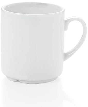 36x Becher Tasse, 290 ml, Hamburg System, weiß, Porzellan, Kaffeetasse