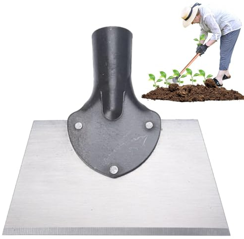 COMFOLIVING Garden Cleaning Shovel, Flat Shovel for Weeds, Farm Weeding Plant Shovel, Flat Edge Shovel, Outdoor Scraper Tool, Steel Shovel for Weeding, Lawn Edging Cutting,