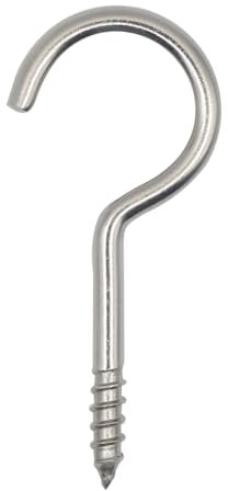 IMSCREWS 3-1/8 Screws in Hooks - 304 Stainless Steel Screw Eyes (20-Pack) for Hammock Stands, Indoor Ceilings, and Outdoor Use