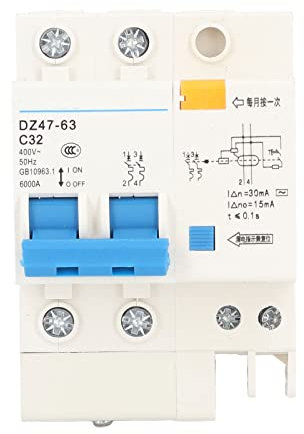Kleiner Leistungsschalter-Auslaufschutz 32A 30mA DZ47-63 C32, Überlast- und Kurzschlussschutz für die Haustechnik, PA66