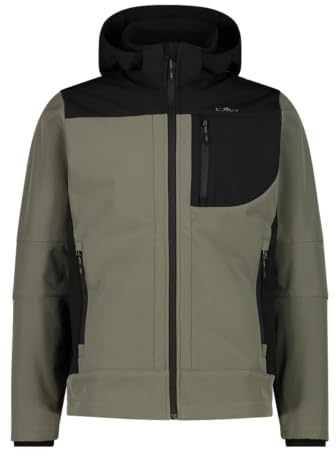 CMP Softshell-Jacke mit ClimaProtect Wp 7.000 Softshell-Technologie 3A01787N, grün/schwarz, 44