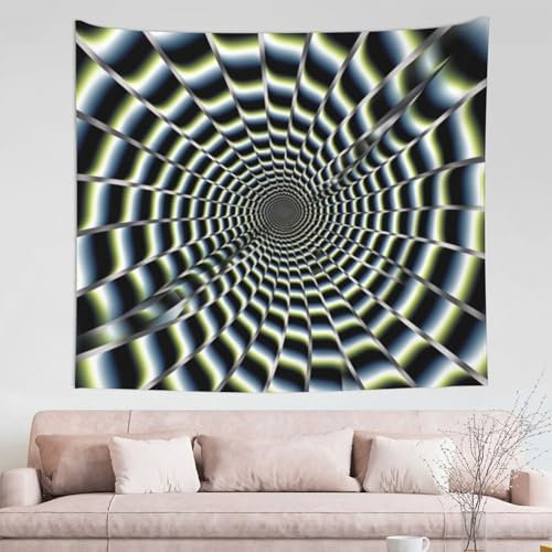 ANABPRMA Spirale Optische Täuschung Gif Tapisserie, Wanddekoration, Tapisserie, 152,4 x 130,9 cm, ästhetisches Poster für Schlafzimmer, Wohnzimmer, Schlafsaal-Dekoration