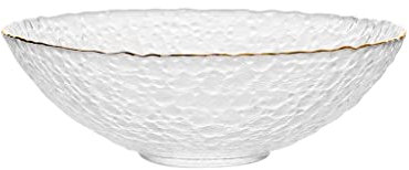 Salad Bowl Fruit Vegetable Salad Bowl Home Phnom Penh Cutlery Transparent Glass Bowl Suitable for Fruits, Oatmeal, Vegetables Extra Large Salad Bowl(M)