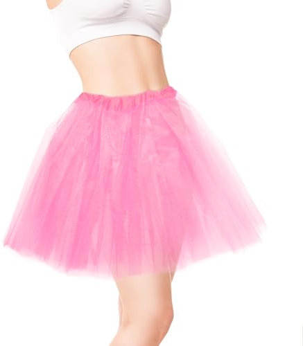 Tutu-Röcke für Frauen, Ballett-Tanzröcke, Tutu-Rock, Netzrock für Mädchen und Frauen, Tanz, Geburtstag, Prinzessin, Verkleidung, Party (Rosa)