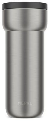 Mepal - Isolierbecher Ellipse - 6 Stunden heiß & 10 Stunden kalt - Thermobecher für Unterwegs - Geeignet als Tee & Kaffeetasse zum Mitnehmen - Passt in alle Becherhalter - 475 ml - Nordic black