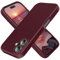 TAXXOE Silicone Case Compatible with iPhone 16 Case Soft Ultra Slim Protective Shockproof Liquid Silicone Phone Case,Anti-Scratch Microfiber Lining, 6.1 Wine Red