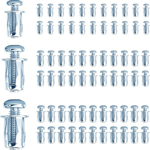 Jyvex 66 tuercas Jack Nuts, Cavity Metal Anchors M4 + M5 + M6, tuercas de expansión de pétalos, tacos de metal, tacos de metal para placas de yeso, tacos huecos delgados para puertas huecas, hojas de