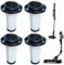 Beaufan Confezione da 4 filtri in schiuma di ricambio compatibili con Rowenta RH2038 X-Force Flex 9.60 / Rowenta X-Nano Cordless Vacuum Cleaner Filter