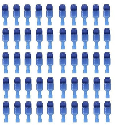 YINLUCK 50 Sets T-Tap Connector Quick Non Break Electrical Cable Snap Splice Lock Wire Terminal Waterproof Crimp Splitter Clamp(T2)