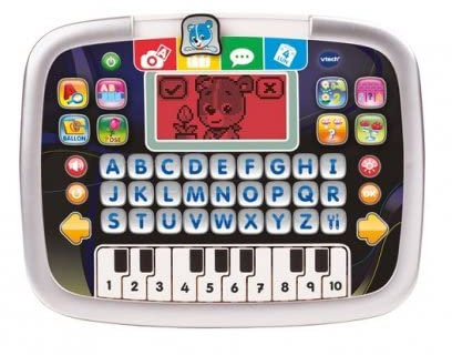 Tablette Petit Genius Magic Light avec Piano integre, Version française - 12 activites Jeux educatifs - Enfant 2-5 Ans + Carte en Tigre