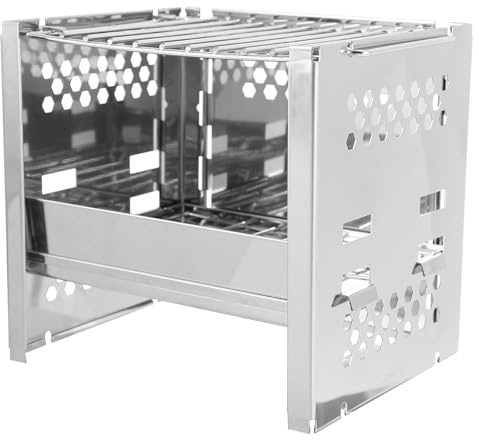 Gadpiparty Barbecue in Acciaio Inossidabile Portatile Resistente al Calore per Esterni Compatta e Durevole per Bbq e Braciere