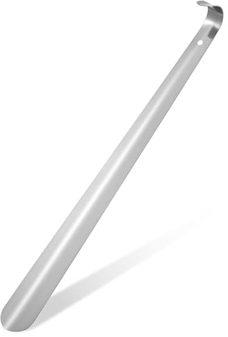SUPVOX Chausse-Pied Long En Acier Inoxydable 16.54 Pouces Avec Manche Ergonomique Pour Personnes Âgées Hommes Femmes Enfilage Facile Bottes Talons Baskets Compact Et Résistant
