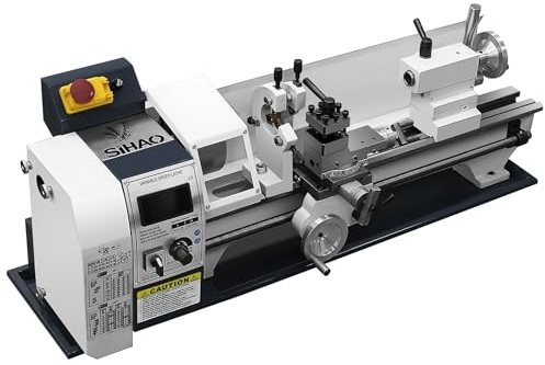 Mini Metalldrehmaschine 1500W, 220X500MM Mini-Tisch-Metalldrehmaschine Metallgetriebe,mit Werkzeughalter und Mittelhalter Geschwindigkeitsanzeige mit Borstendrehmaschine Variable Drehzahl 0-2500 rpm