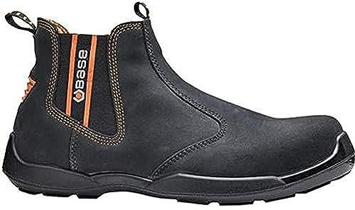 BASE Protection DEALER Bota de Seguridad para Hombres, Negro y Naranja, Talla 39