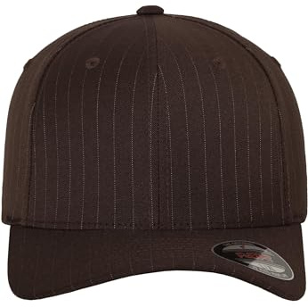 Flexfit Erwachsene Mütze Pinstripe, Bro/Wht, L/XL