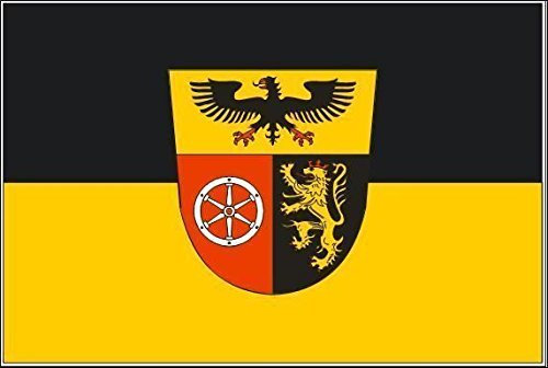 U24 Aufkleber Landkreis Mainz-Bingen Flagge Fahne 12 x 8 cm Autoaufkleber Sticker