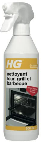 HG Nettoyant Four, Grill & Barbecue 0,5L - Élimine Rapidement les Restes d’Aliments et les Résidus de Graisse Brûlée - Pour Cuisines et Espaces Extérieurs
