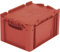 BITO 43-14515 Eurostapelbehälter XL mit Anscharniertem Zweiteiligem Klappdeckel, 400 mm x 300 mm x 238 mm, 30 kg Inhaltsbelastung, Rot