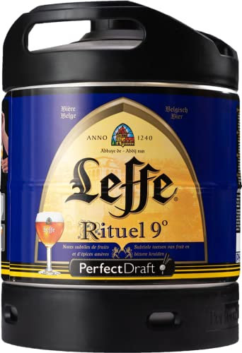 Cerveza PerfectDraft un barril de 6 litros de Leffe Rituel 9 - Blonde Ale. Máquina de tiro casera. Incluye un depósito de 5 euros.