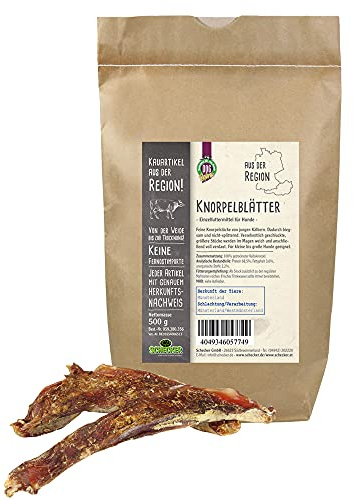 Schecker Dogreform Knorpelblätter 500g von Kälbern ca. 10-15 getrocknete Stücke sind biegsam und Nicht splitternd