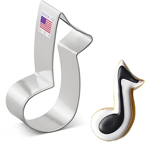 Music Note Premium Cookie Cutter 8.89 cm, Made in USA by Ann Clark