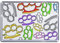 Knuckle Duster Pattern - Large Plastic Fridge Magnet