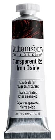 Williamsburg Artist Oil Colors, Transparent Red Iron Oxide, 37 ml Tube