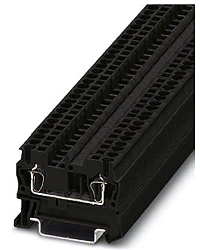PHOENIX CONTACT ST 2,5 BK Durchgangsklemme, 2,5 mm² Nennquerschnitt, 2 Anschlüsse, Schwarz, 50 Stück