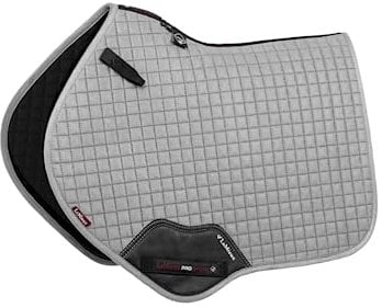 LeMieux Close Contact Cotton Square Saddle Pad - Saddle Pads for Horses - Equestrian Riding Equipment and Accessories (Grey - Large)