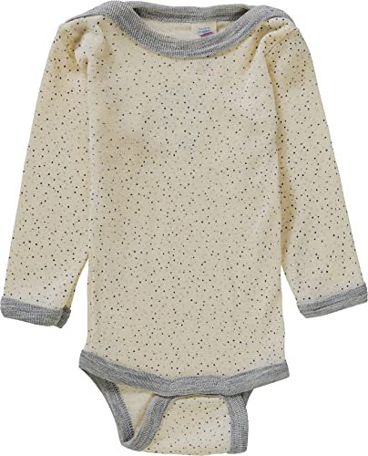 Engel Baby/Kinder Body Langarm Bio-Wolle/Seide, Natur (bedruckt), 86/92