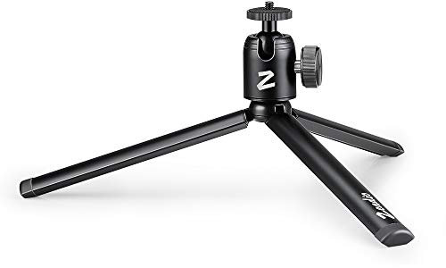 Zeadio Metal Mini Tripod + Ball Head mount, with 1/4 Screw Desktop Tabletop Stand Tripod for Smooth4, Crane Plus, Crane2, Osmo Mobile, Ronin-S, Vimble2, Gimbal Handle Grip Stabilizer and All Cameras