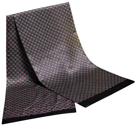 UK_Stone Klassisch Seidenschal Kariert Karo Tartan Blogger Muster Doppelschicht Halstuch Herren Schal Schwarz Kreis