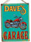 Personalised Motorbike Garage - Custom Name – Medium Twine | Printed Metal Wall Sign Plaque