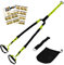 MSPORTS Schlingentrainer Profi Sling Trainer | inkl. Übungsanleitung, Tragetasche und Door Anker Functional Fitness (Black/Limegreen)