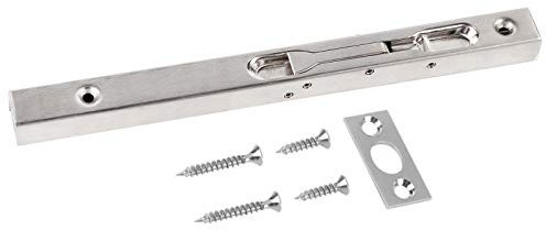 GOTOTOP Door Flush Bolt Latch Lock 304 Stainless Steel Concealed Door Lock Bolt with Strike and Screws for Home Gate Door Security Guard (10inch)