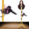 55-Inch Wig Stand - Adjustable Mannequin Head Tripod, Stainless Steel, Tool Tray (Head Not Included)