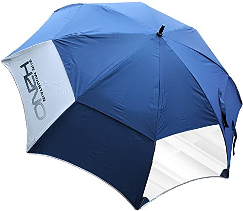 Sun Mountain H2NO Vision Golf Regenschirm - 172,4 cm Dual Canopy, Double Vision Fenster, winddicht, wasserdicht, automatisches Öffnen, Marineblau