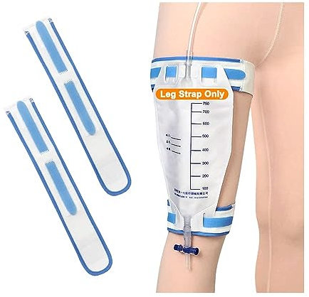 Cinghia per la gamba del catetere Supporto per borsa per la gamba del catetere di Foley Supporto per borsa per il drenaggio delle urine (confezione da 2)