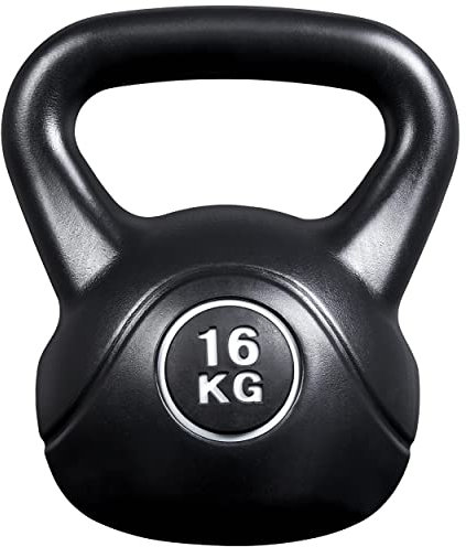 Yaheetech Kettlebell Variété de Poids 6/8/10/12/16/20 kg Fitness de Musculation à Domicile ou Gym pour Femmes et Hommes Sports Kettlebells 16kg