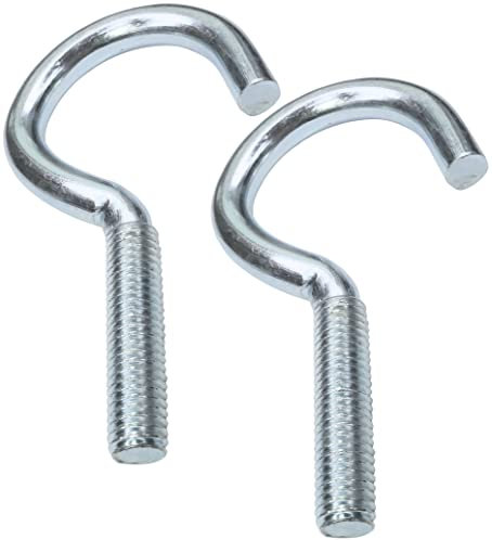 AERZETIX - C47838 - Lot de 2 pièces - Crochet à visser M8x80 - Ø8x80mm - en acier zingué - bricolage - outillage d'assemblage/quincaillerie