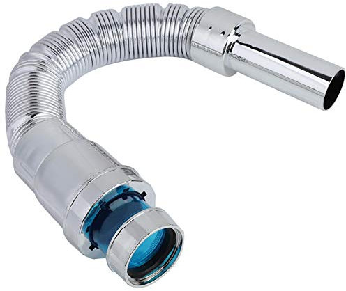 Niiyen Manguera de desagüe de Agua, bajante de Cromo Tipo S, baño, Cocina, Flexible, retráctil, Resistente a los olores, Lavabo, Lavabo, tubería de desagüe, Manguera