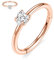 hengkaixuan 16G Herz CZ Daith Helix Tragus Rook Ohrringe Septum Clicker Schmuck Roségold Nasenringe 8 mm Chirurgenstahl Knorpelohrring Creolen Kleine Creolen für Damen Herren