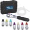 FIRSTINFO F3525N | 7Pcs, 6 Point | Brake Bleeder Wrench Set | 7-12mm & 3/8-Inch | Built-in One-Way Check Valve Socket | with 1 Bleeder Hose & 1 Ratchet Wrench