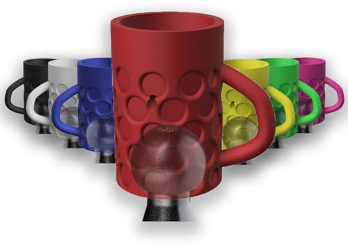 R-Satz Shop Anhängerkupplung Kappe Bierkrug Abdeckung Lustig - Auswahl aus 7 Farben - AHK Kugelschutz Schutzkappe (Rot)