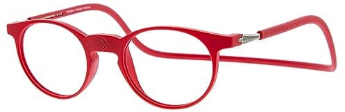 DIDINSKY Faraday Lesebrille mit Magnet und Filter gegen Blaulicht, graduierte Lesebrille, für Damen und Herren, mit entspiegelten Gläsern (Cherry, 1, x, ROUND)